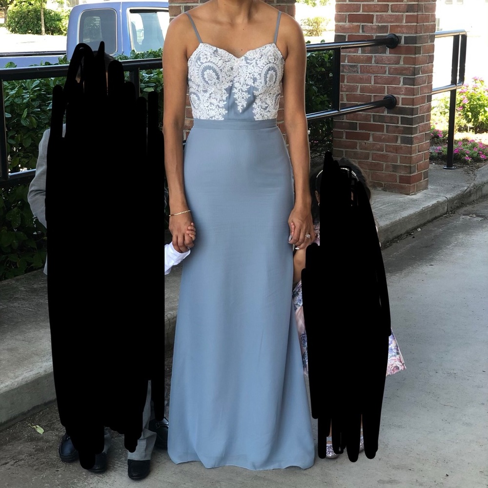 Long formal dress.